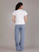 Basic Solid white Regular Fit T-shirt for girl - Image 6